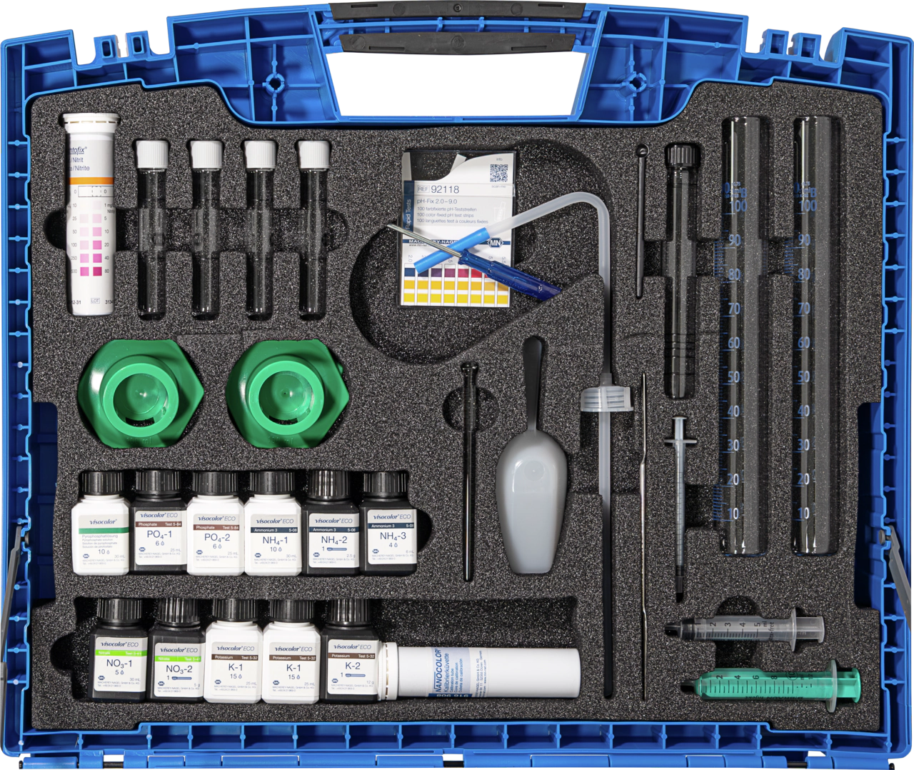 VISOCOLOR Reagent case for soil analysis with PF‑3 Soil, with accessories