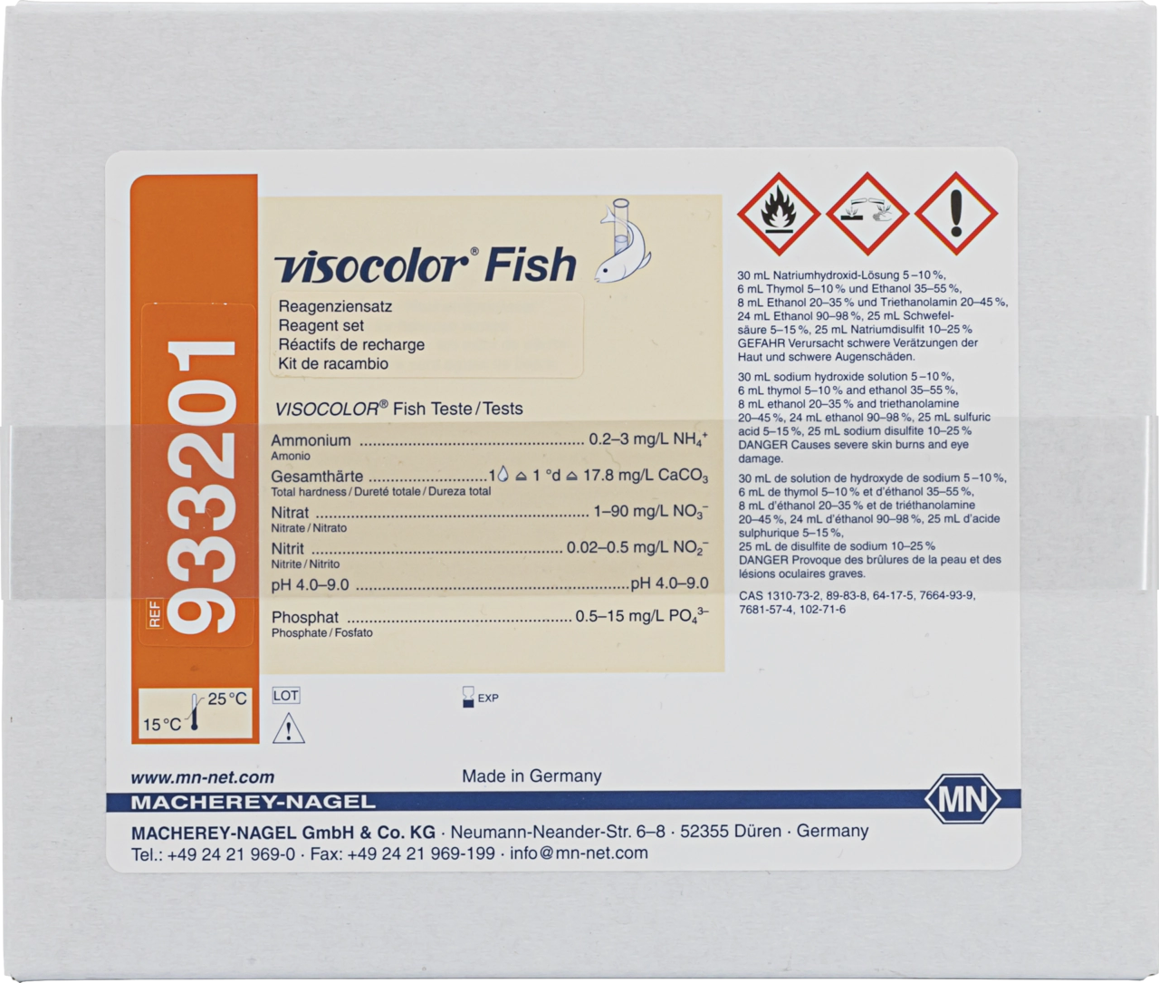 VISOCOLOR Fish reagent case, refill pack