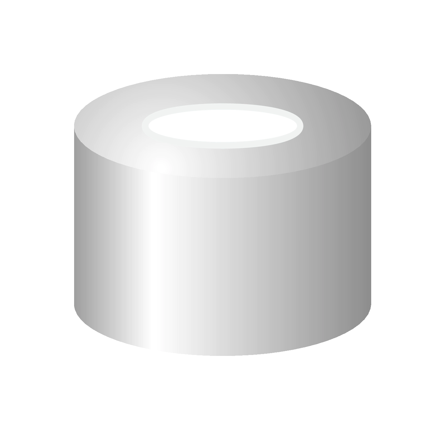 Crimp closure, N 8, alu., center hole, Silicone white/PTFE red, 1.0 mm