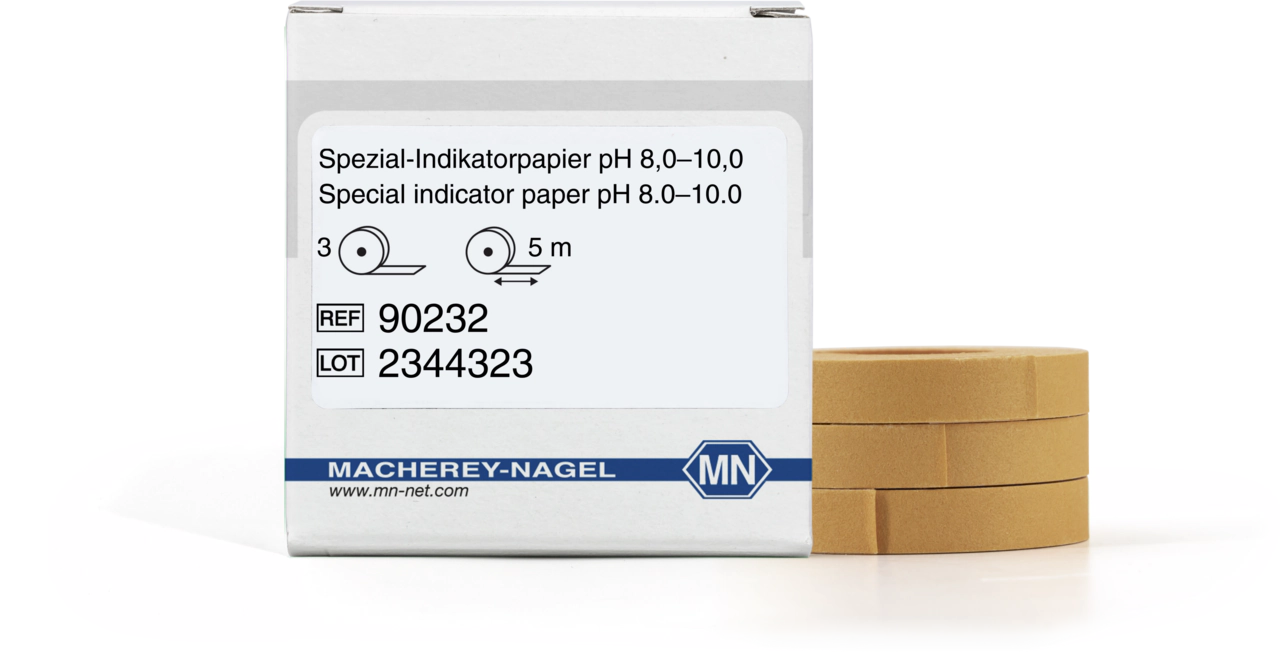 Special indicator paper pH 8.0–10.0, reel, refill pack