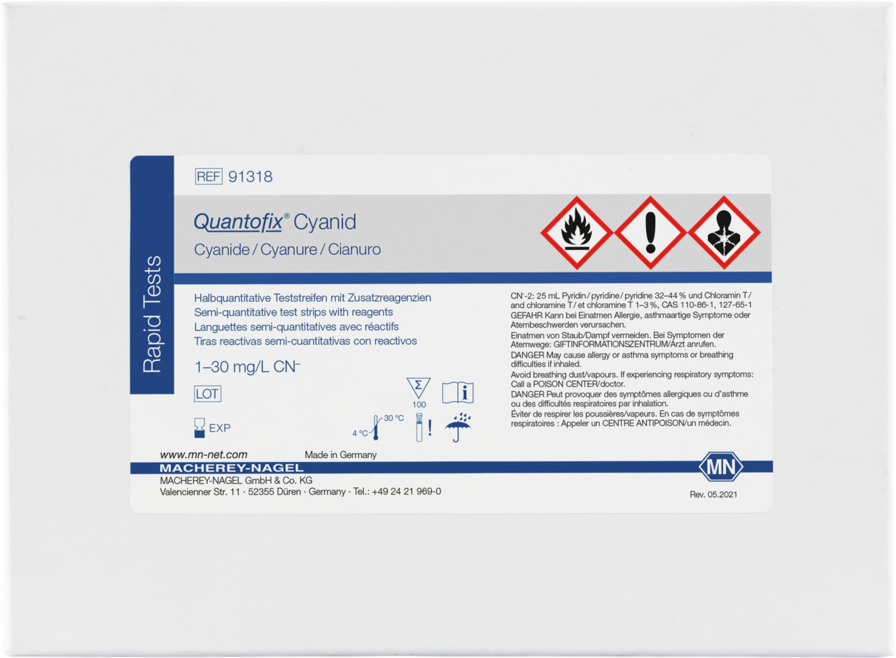 Semi-quantitative test strips QUANTOFIX Cyanide