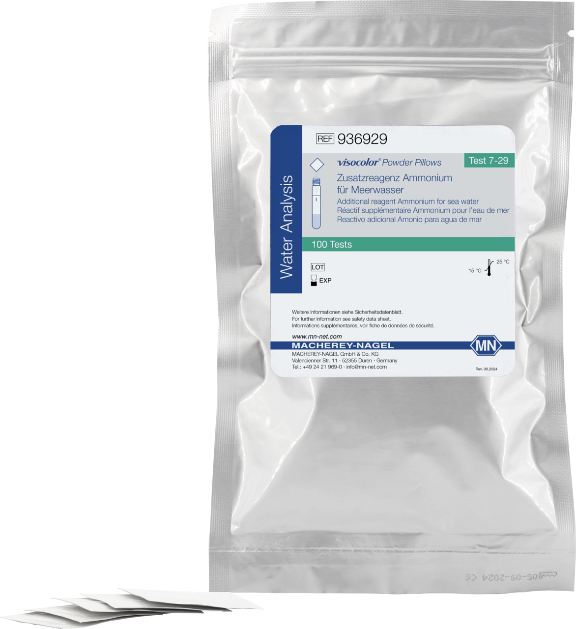 Additional reagent VISOCOLOR Powder Pillows Ammonium for sea water