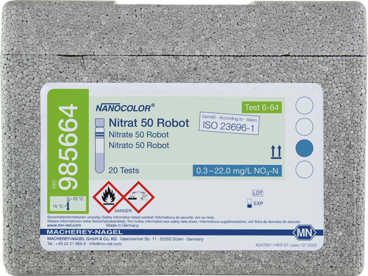 Tube test NANOCOLOR Nitrate 50 Robot