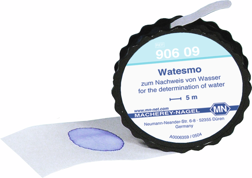 Qualitative test paper Watesmo for Water in organic solvents