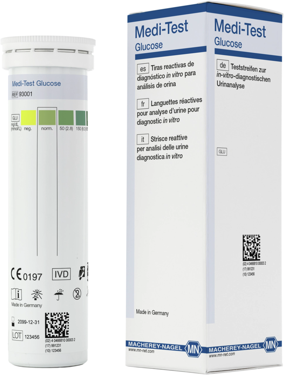 Urine test strips, Medi-Test Glucose