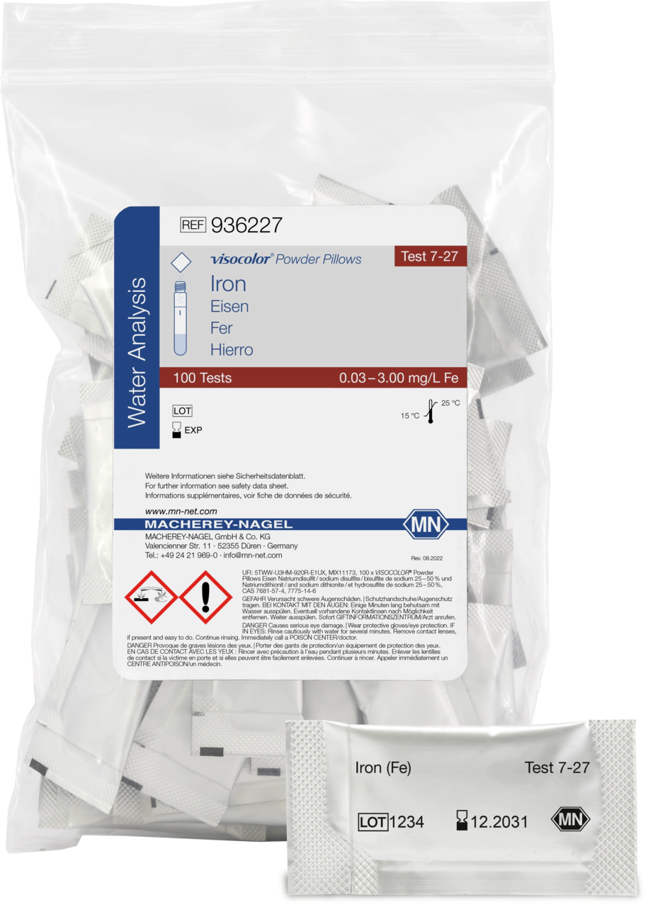 Reagents VISOCOLOR Powder Pillows Iron, photometric test