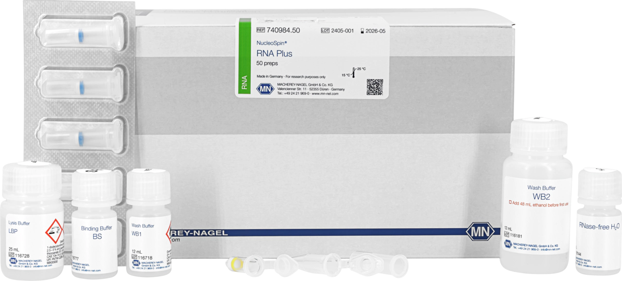 NucleoSpin RNA Plus, Mini kit for RNA purification with DNA removal column