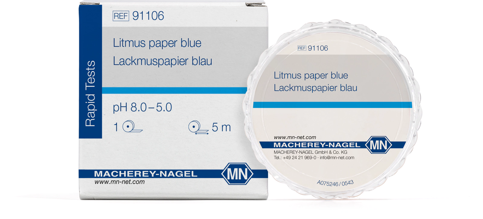 Qualitative pH test paper Litmus paper blue, pH: 8.0–5.0