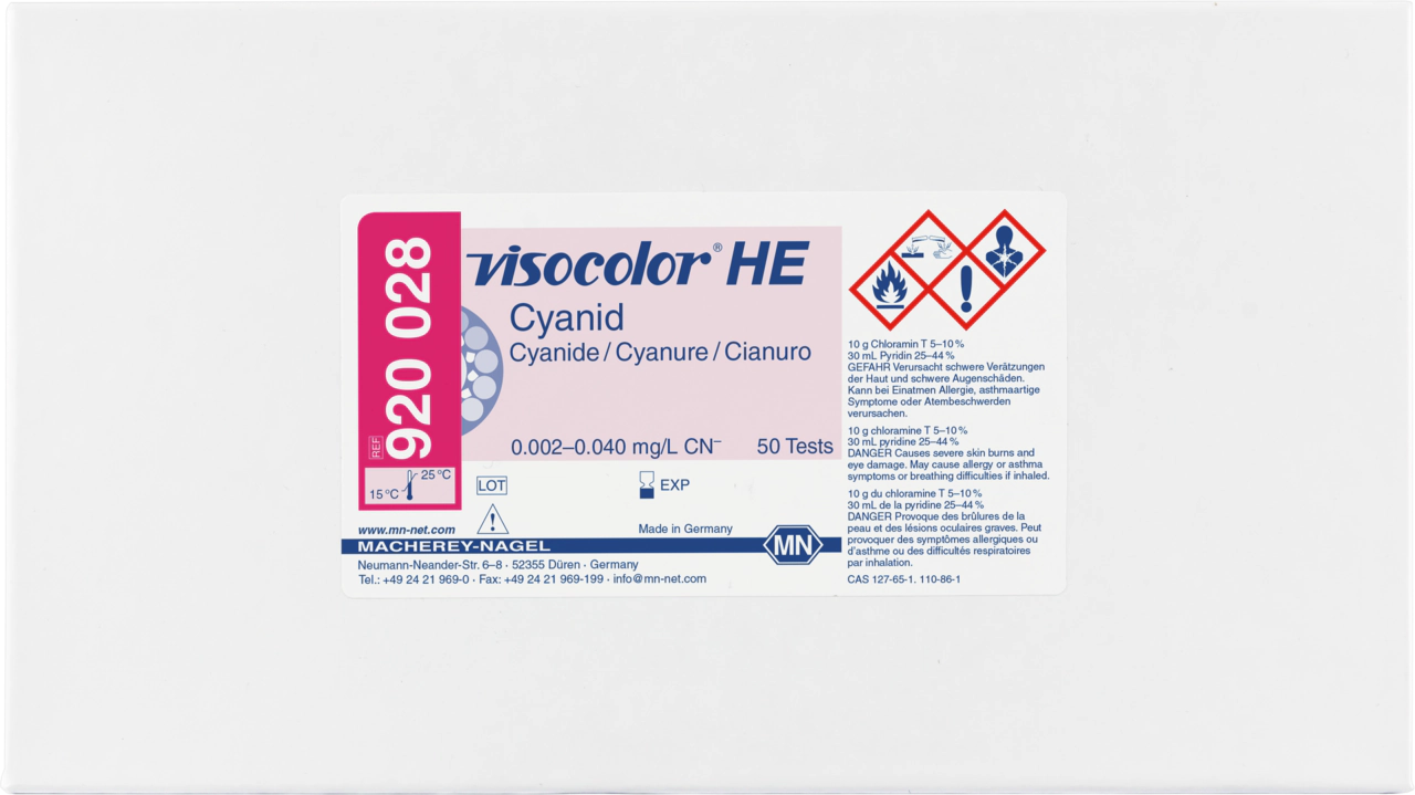 Colorimetric test kit VISOCOLOR HE Cyanide, for low concentrations
