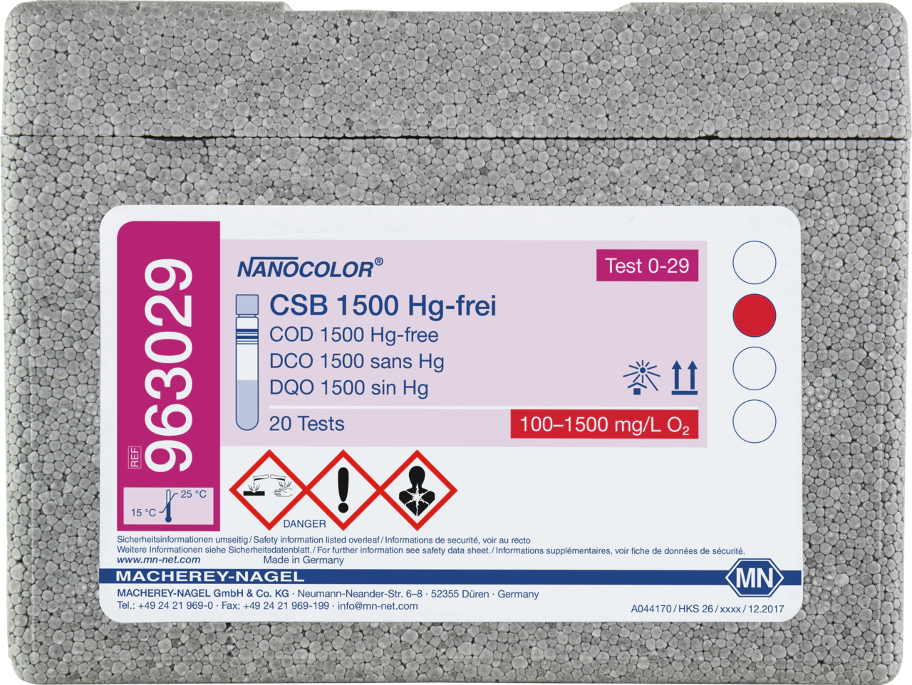 Tube test NANOCOLOR COD 1500 Hg-free