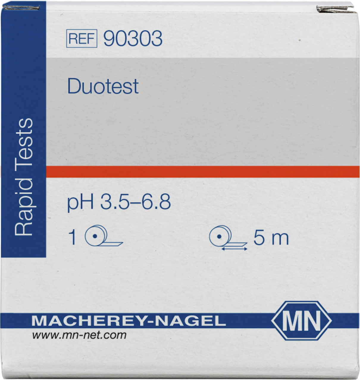 pH test paper Duotest pH 3.5–6.8, with two indicator zones