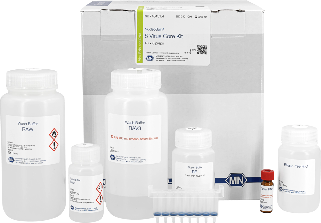 NucleoSpin 8 Virus Core Kit, 8-well kit for viral RNA/DNA purification