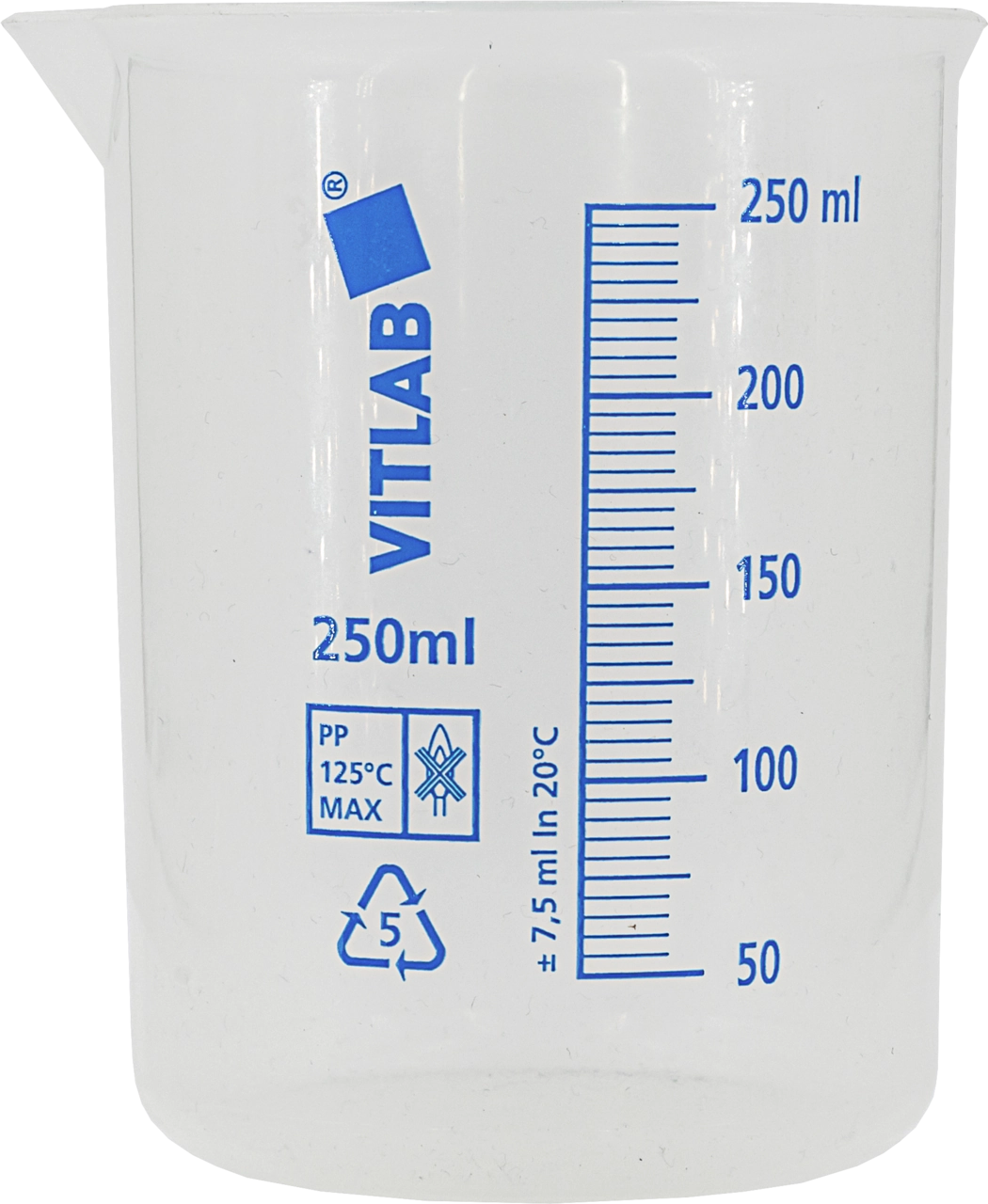 Sample beaker 250 mL for VISOCOLOR reagent case for soil analysis