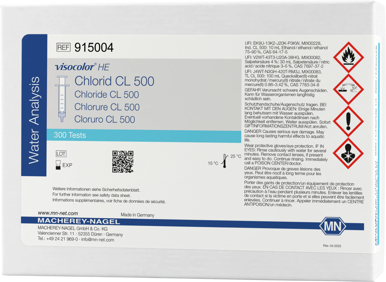 Titrimetric test kit VISOCOLOR HE Chloride CL 500