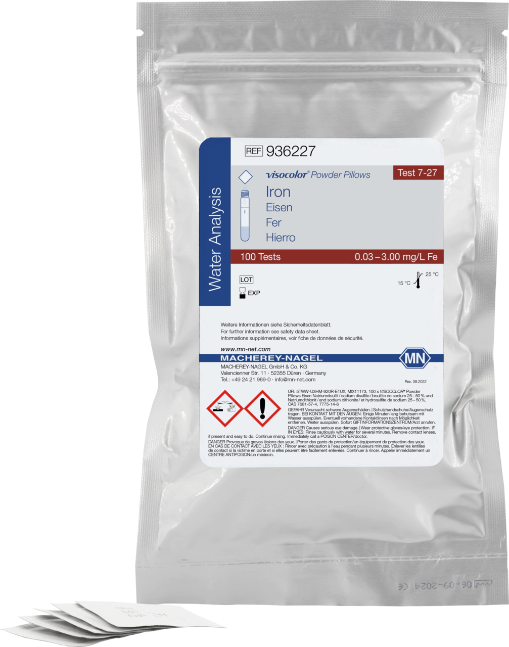 Reagents VISOCOLOR Powder Pillows Iron, photometric test