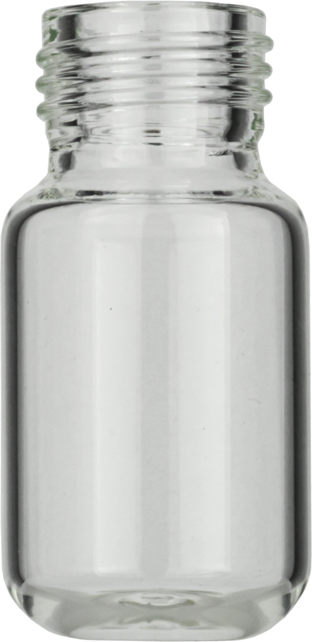 Screw neck vial, N 18, 22.5x46.0 mm, 10.0 mL, rounded bottom, clear