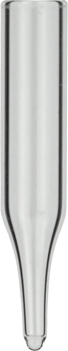 Micro-insert, N 9|N 10|N 11, 6.0x31.0 mm, 0.25 mL, conical, 12 mm tip, clear