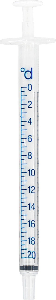 Titration syringe for VISOCOLOR HE Total Hardness H20 F