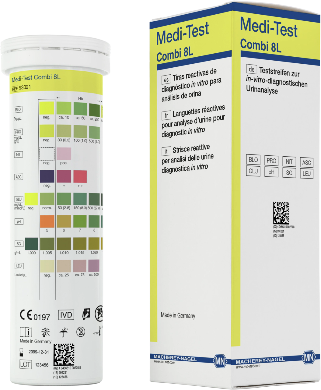 Urine test strips, Medi-Test Combi 8L