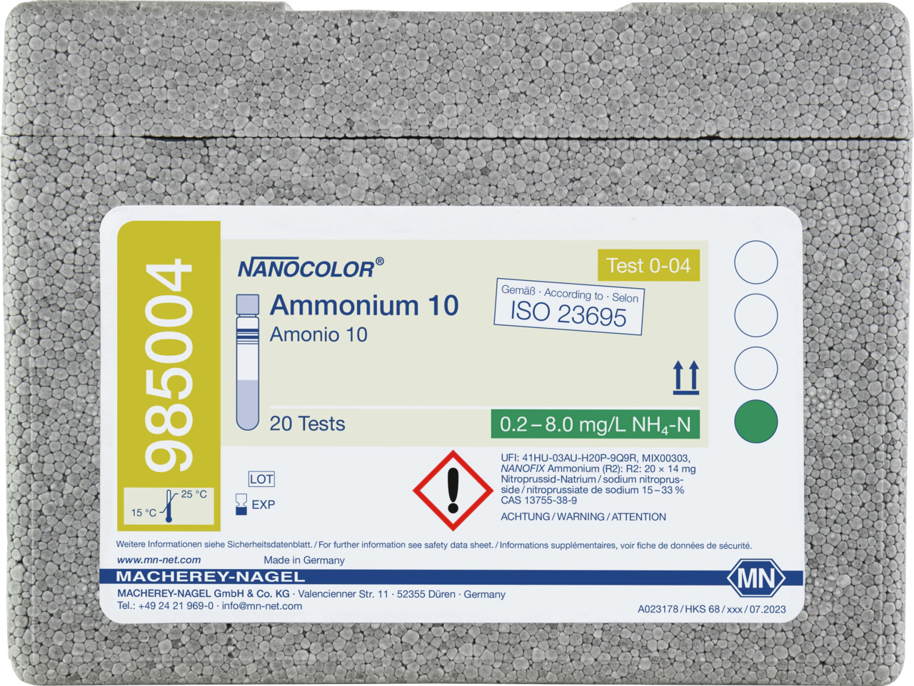 Tube test NANOCOLOR Ammonium 10