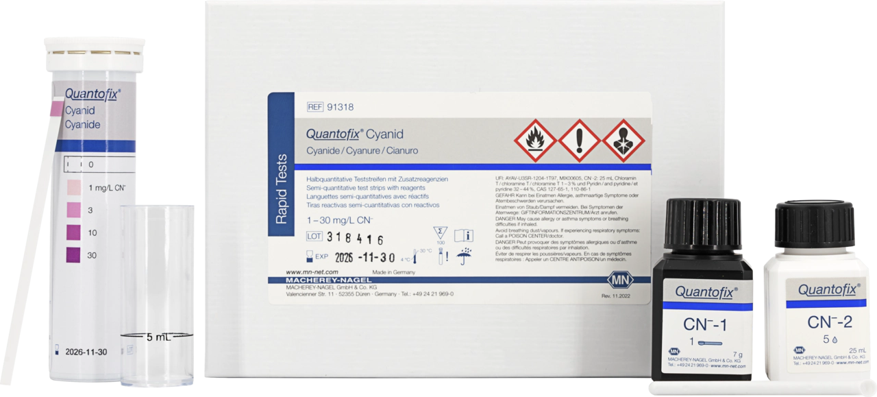 Semi-quantitative test strips QUANTOFIX Cyanide