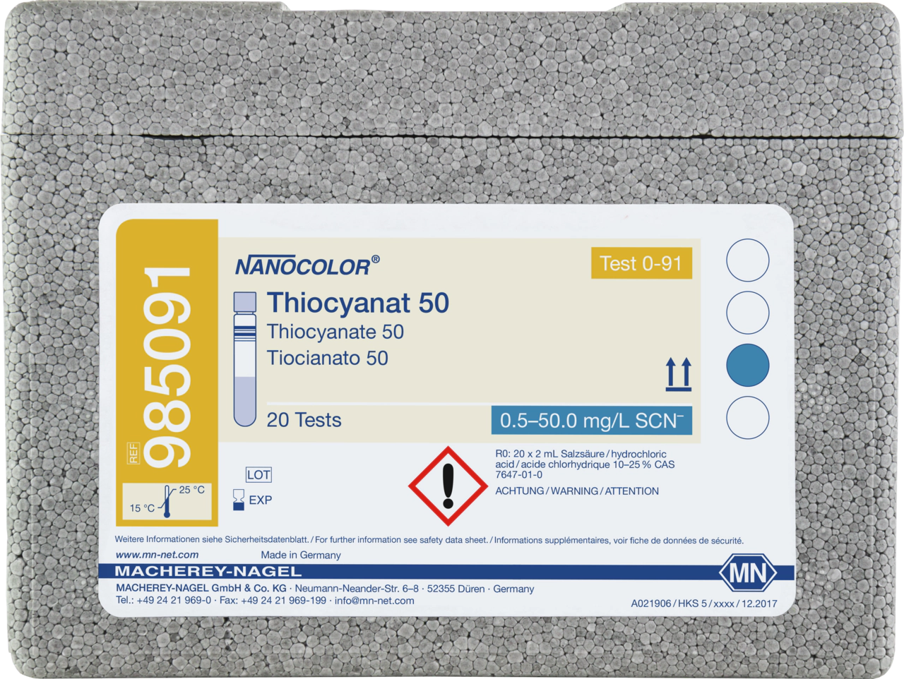 Tube test NANOCOLOR Thiocyanate 50