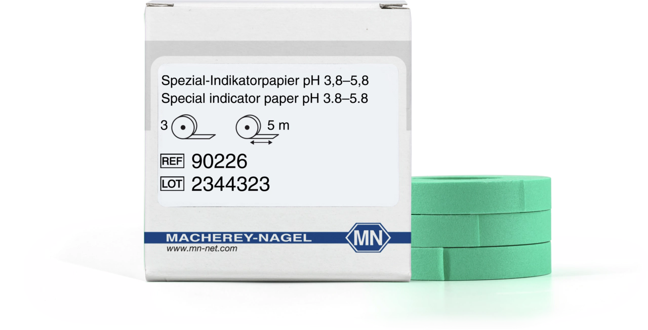 Special indicator paper pH 3.8–5.8, reel, refill pack