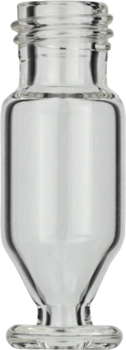 Screw neck vial, N 9, 11.6x32.0 mm, 1.1 mL, conical + round pedestal clear