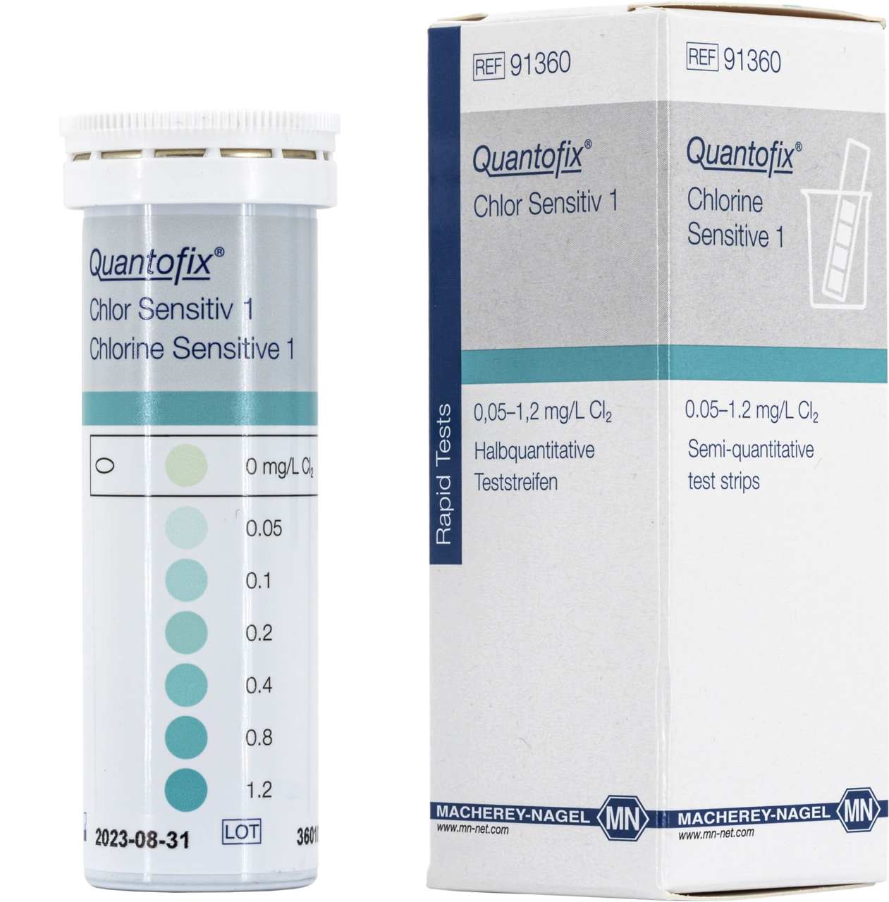 Semi-quantitative test strips QUANTOFIX Chlorine Senstivie 1