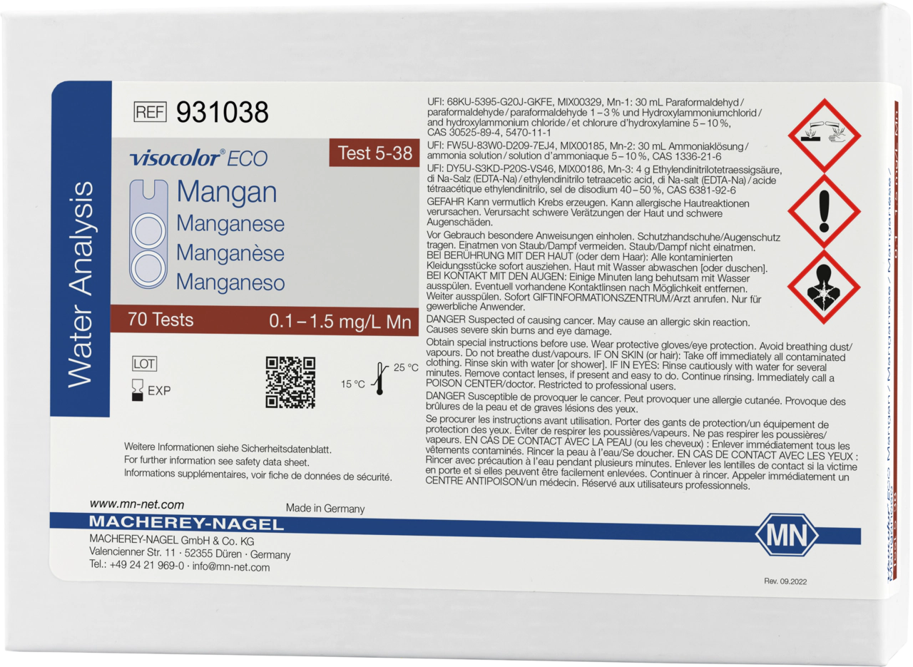 Colorimetric test kit VISOCOLOR ECO Manganese