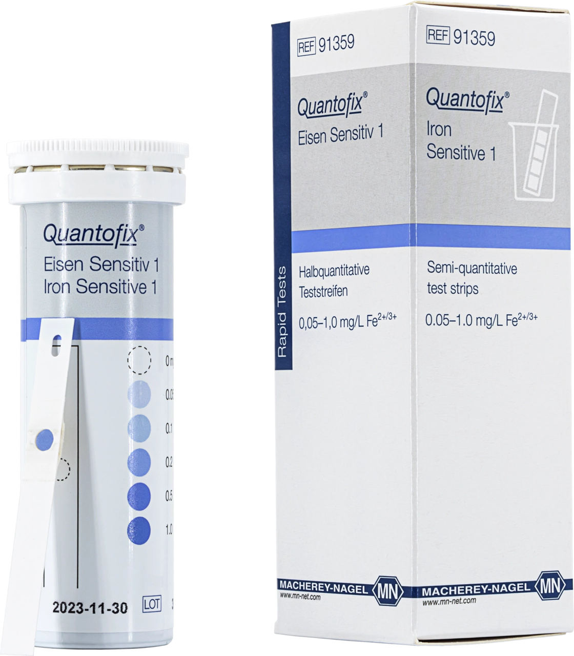 Semi-quantitative test strips QUANTOFIX Iron Senstivie 1
