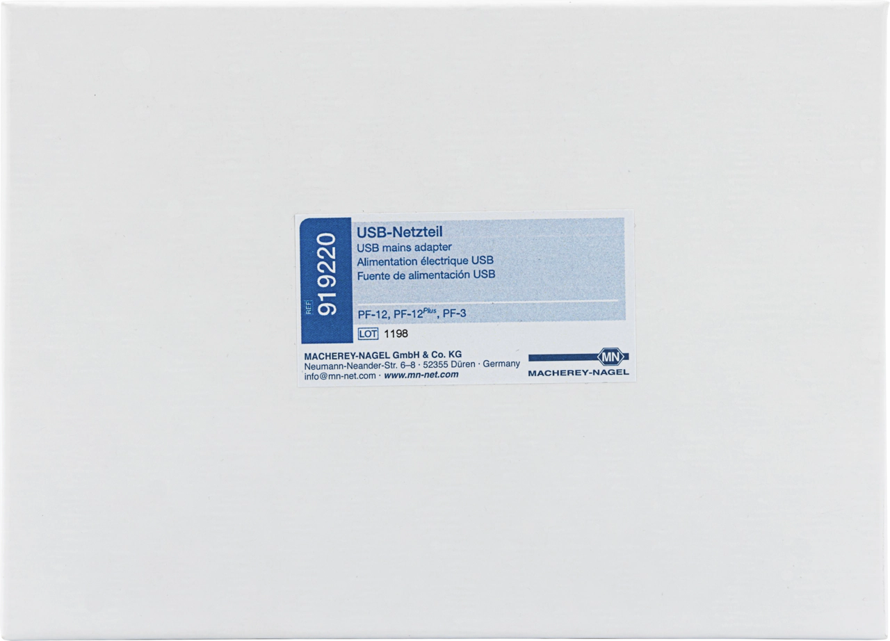 USB mains adaptor for PF‑12 / PF‑12Plus / PF‑3