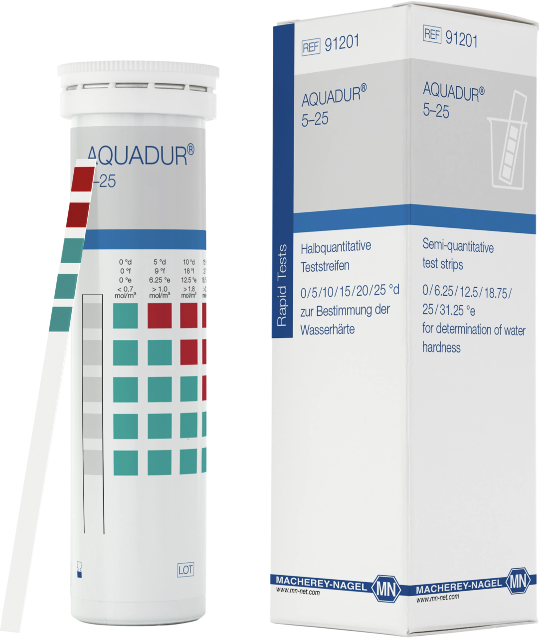 AQUADUR 5–25, for water hardness, box