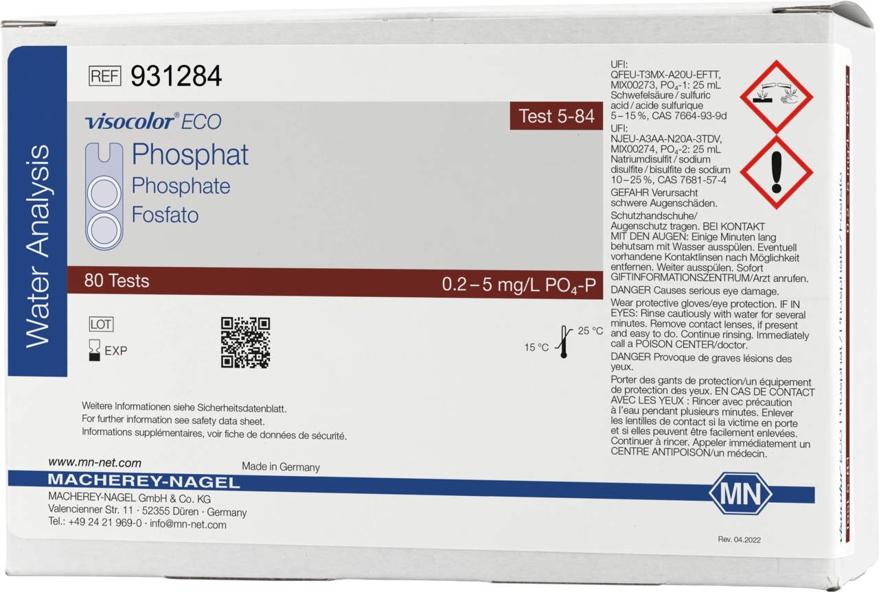 Colorimetric test kit VISOCOLOR ECO Phosphate, refill pack