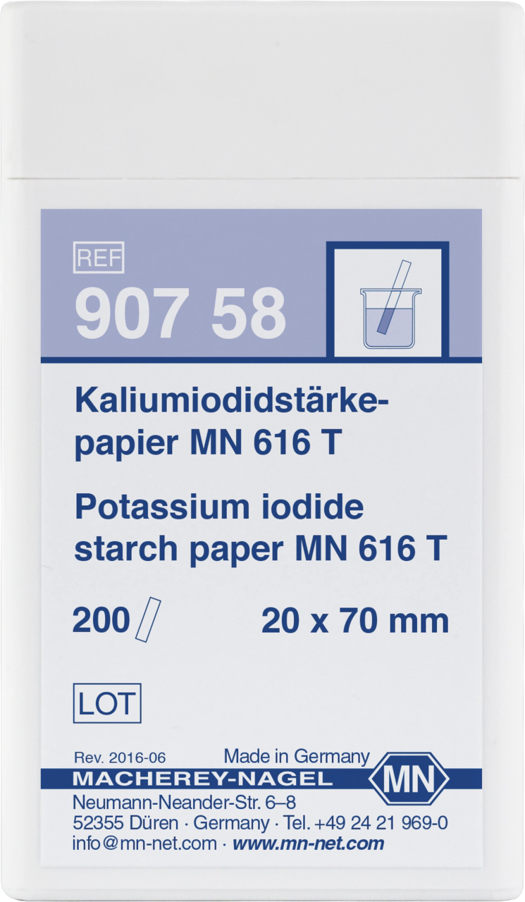 Qualitative potassium iodide starch paper MN 616 T for Nitrite and Free chlorine