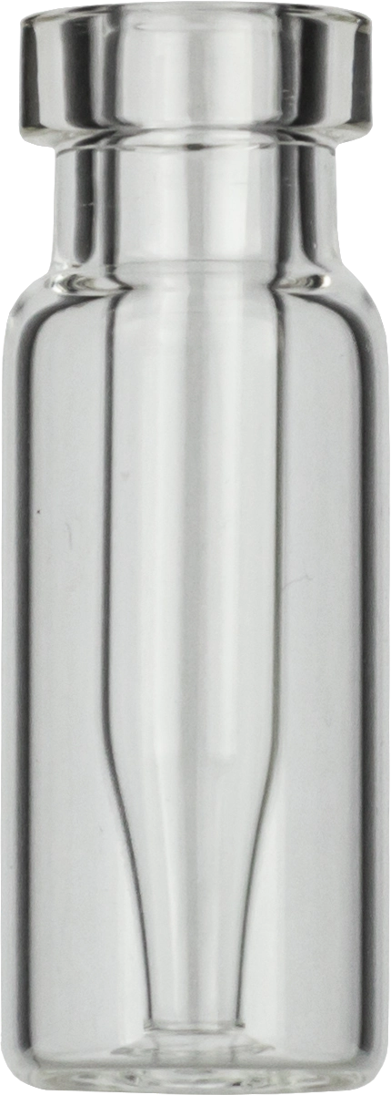 Crimp neck vial, N 11, 11.6x32.0 mm, clear, with integr. 0.2 mL insert
