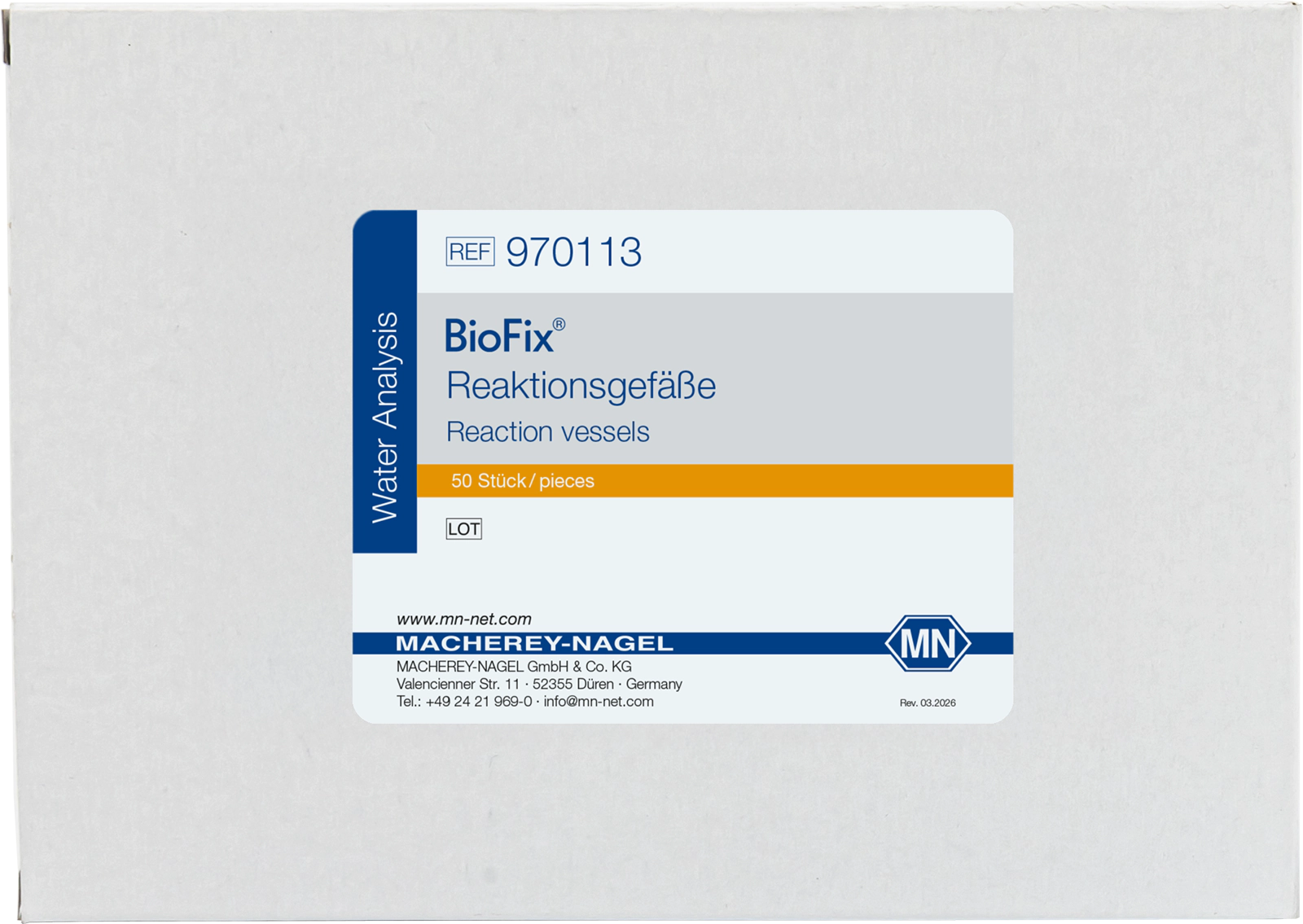 Reaction vessels for BioFix A‑Tox / N‑Tox