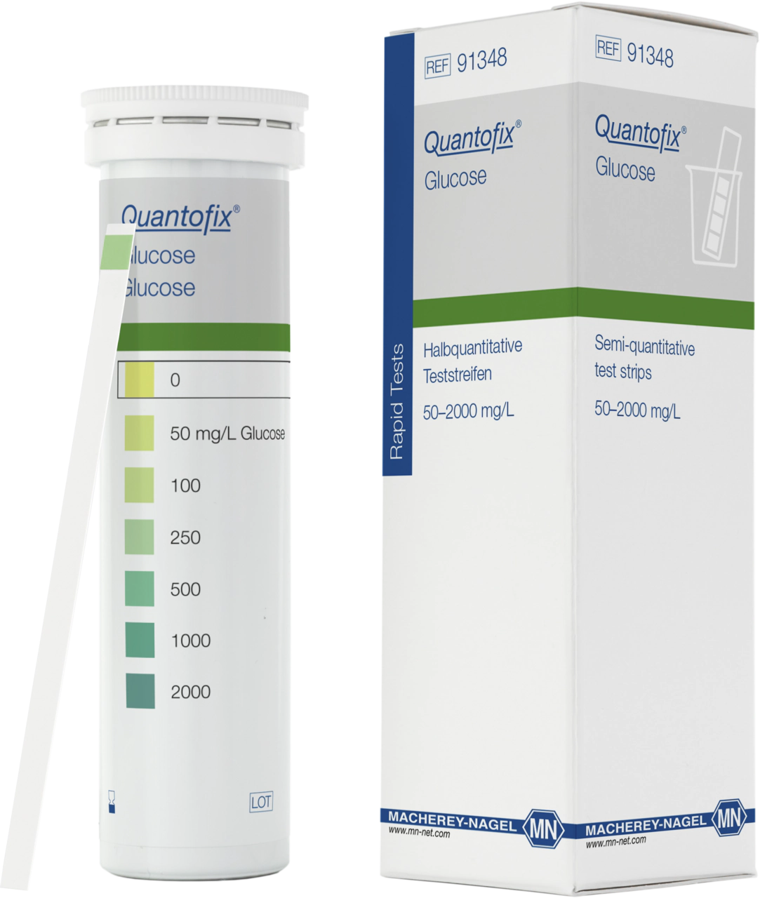 Semi-quantitative test strips QUANTOFIX Glucose