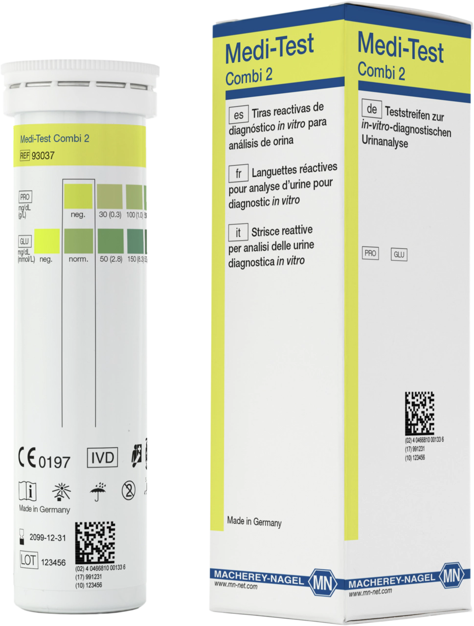 Urine test strips, Medi-Test Combi 2