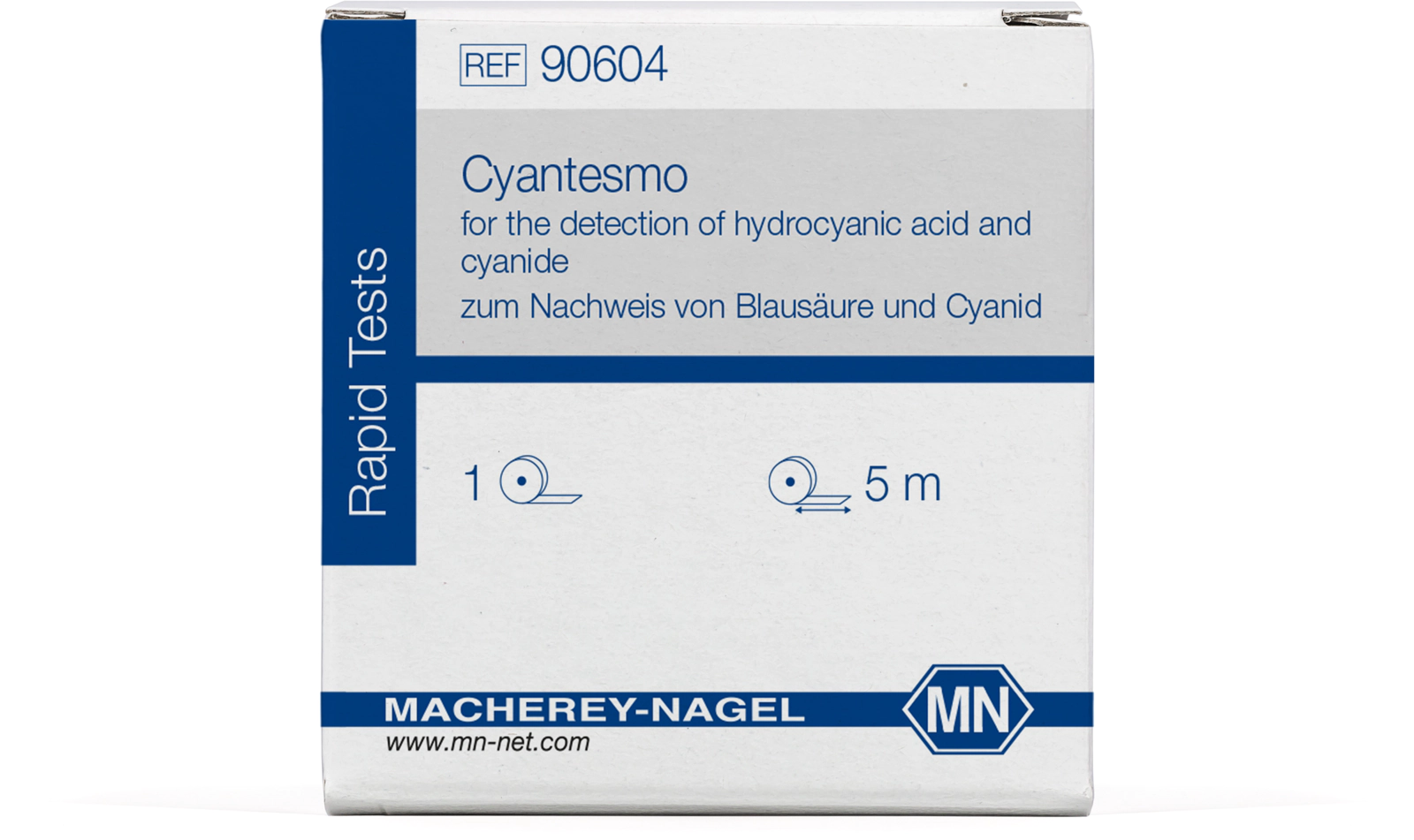 Qualitative test paper Cyantesmo for Cyanide: 0.2 mg/L HCN