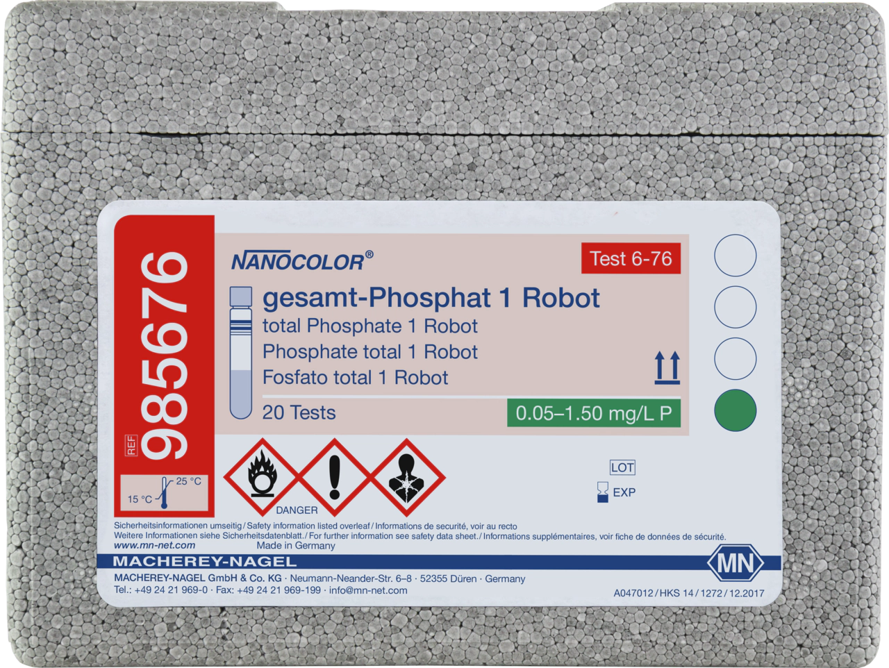Tube test NANOCOLOR total Phosphate 1 Robot