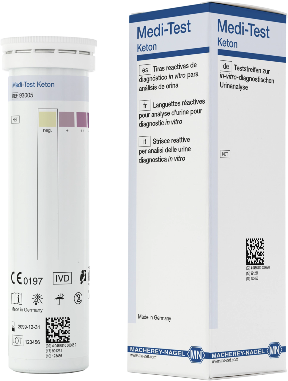 Urine test strips, Medi-Test Keton