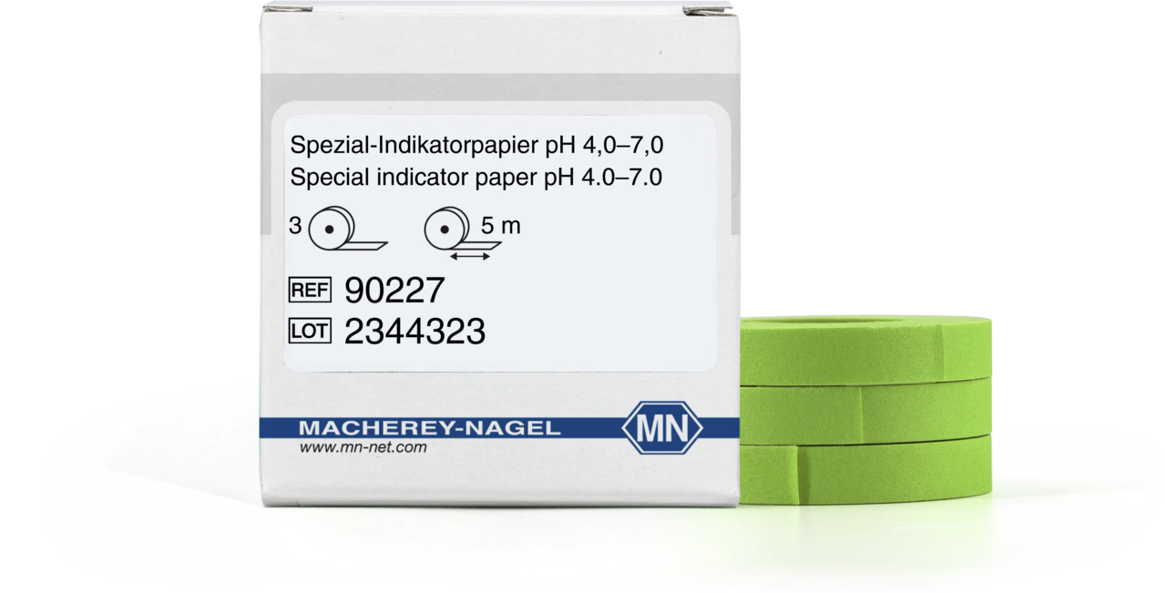 Special indicator paper pH 4.0–7.0, reel, refill pack