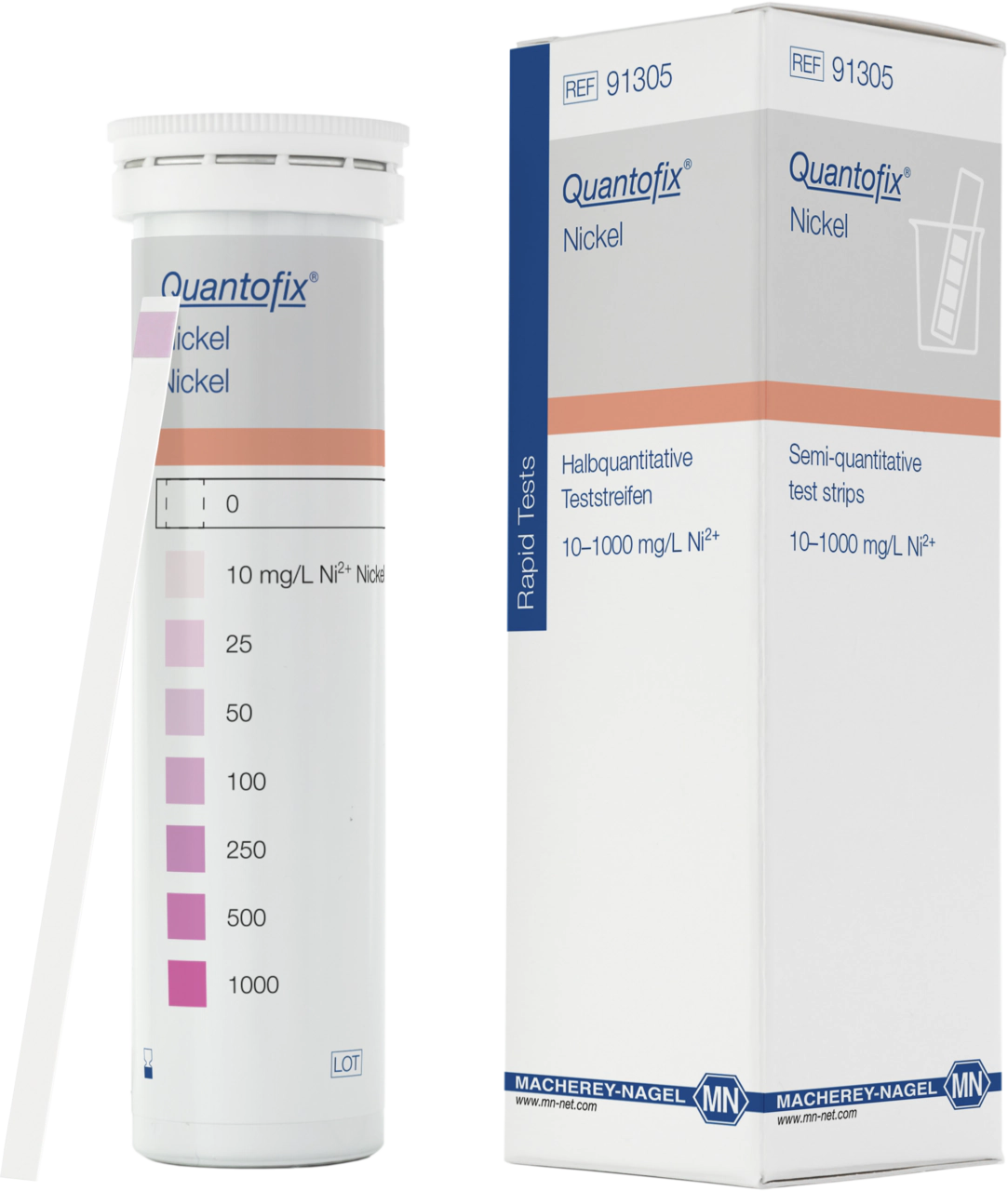Semi-quantitative test strips QUANTOFIX Nickel