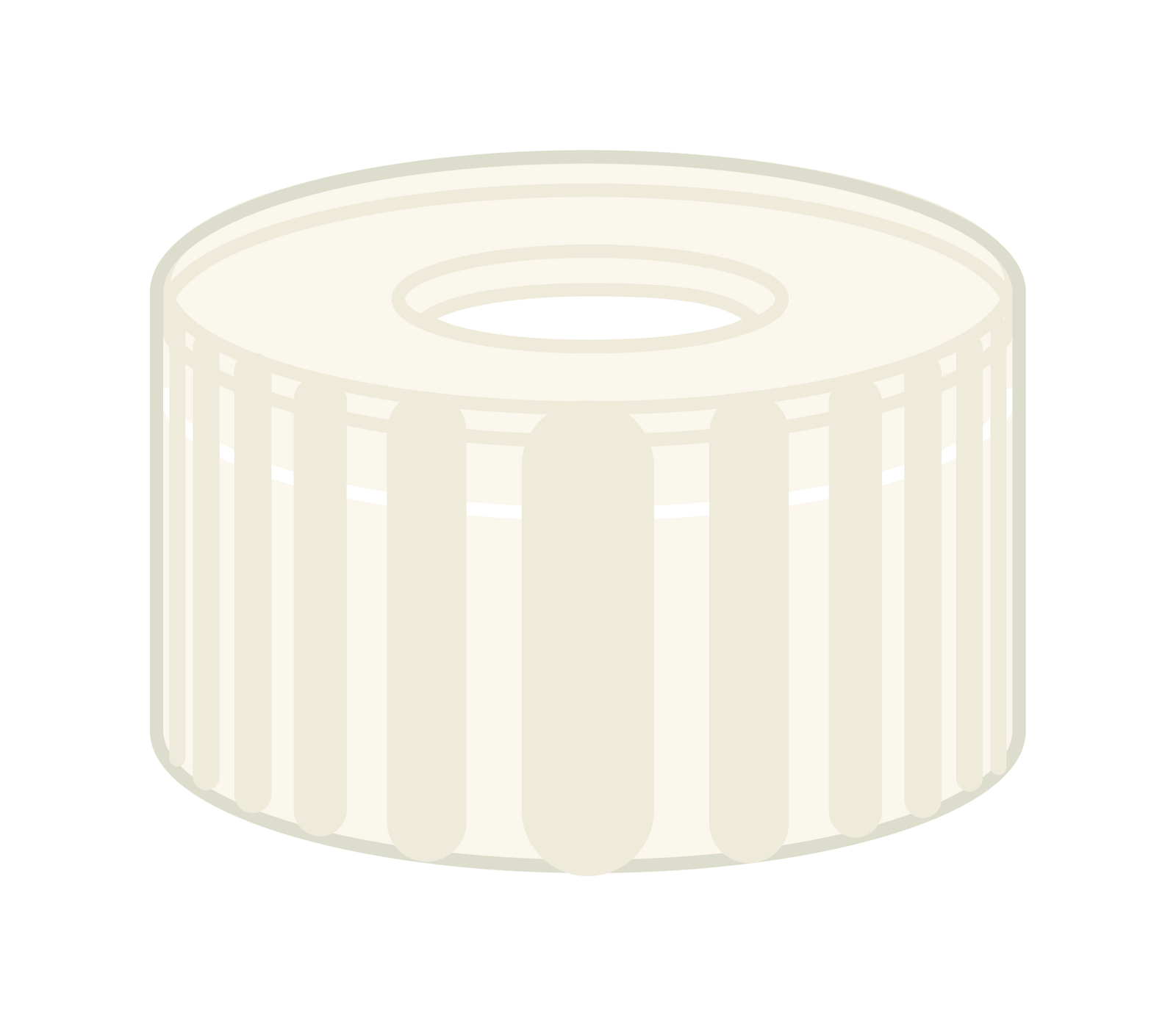 Screw closure, N 9, PP, transparent, center hole, PTFE, white, 0.25 mm
