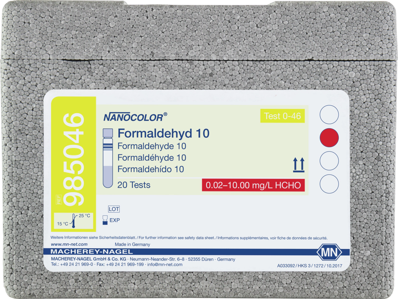 Tube test NANOCOLOR Formaldehyde 10