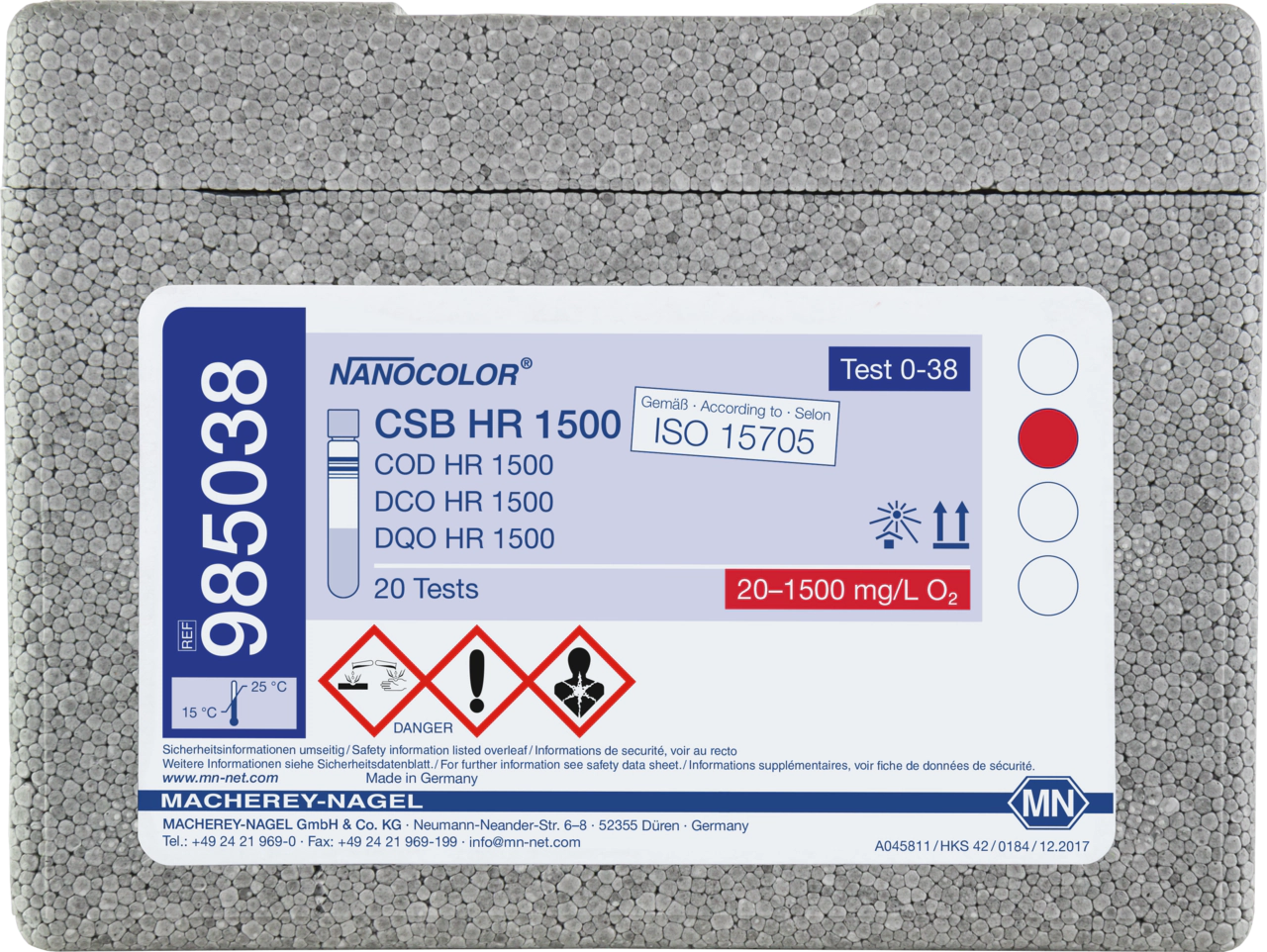 Tube test NANOCOLOR COD HR 1500