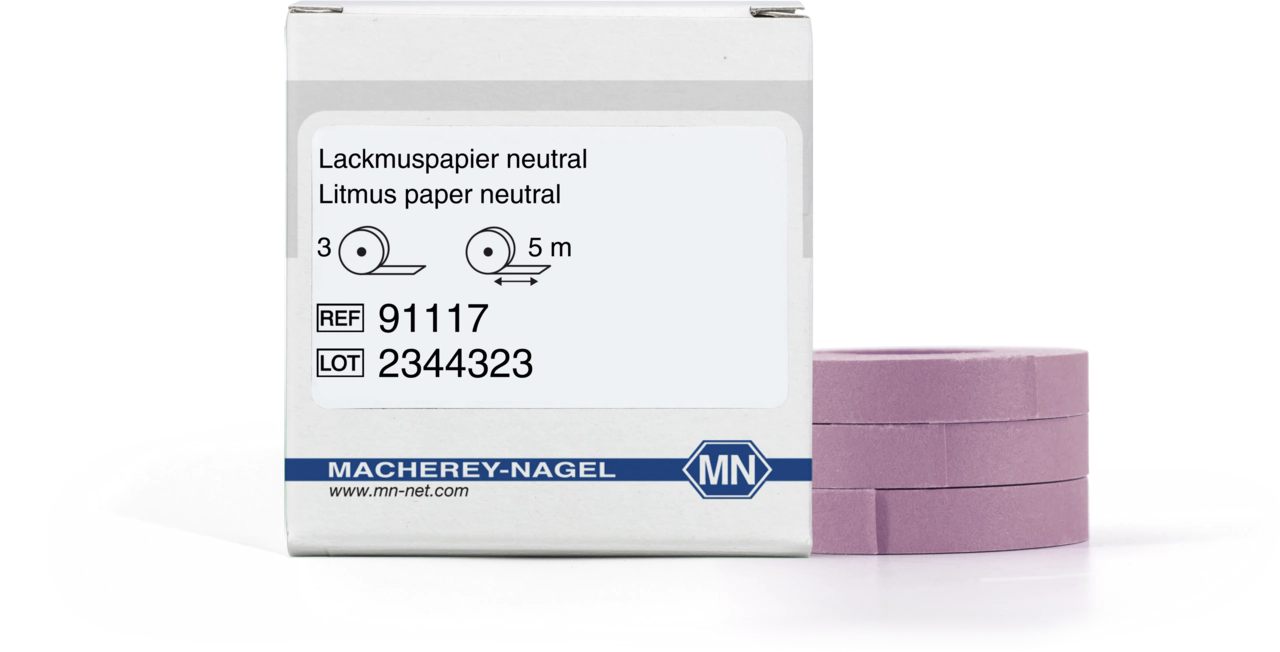 Qualitative pH test paper Litmus paper neutral, pH: 5.0–8.0, refill pack