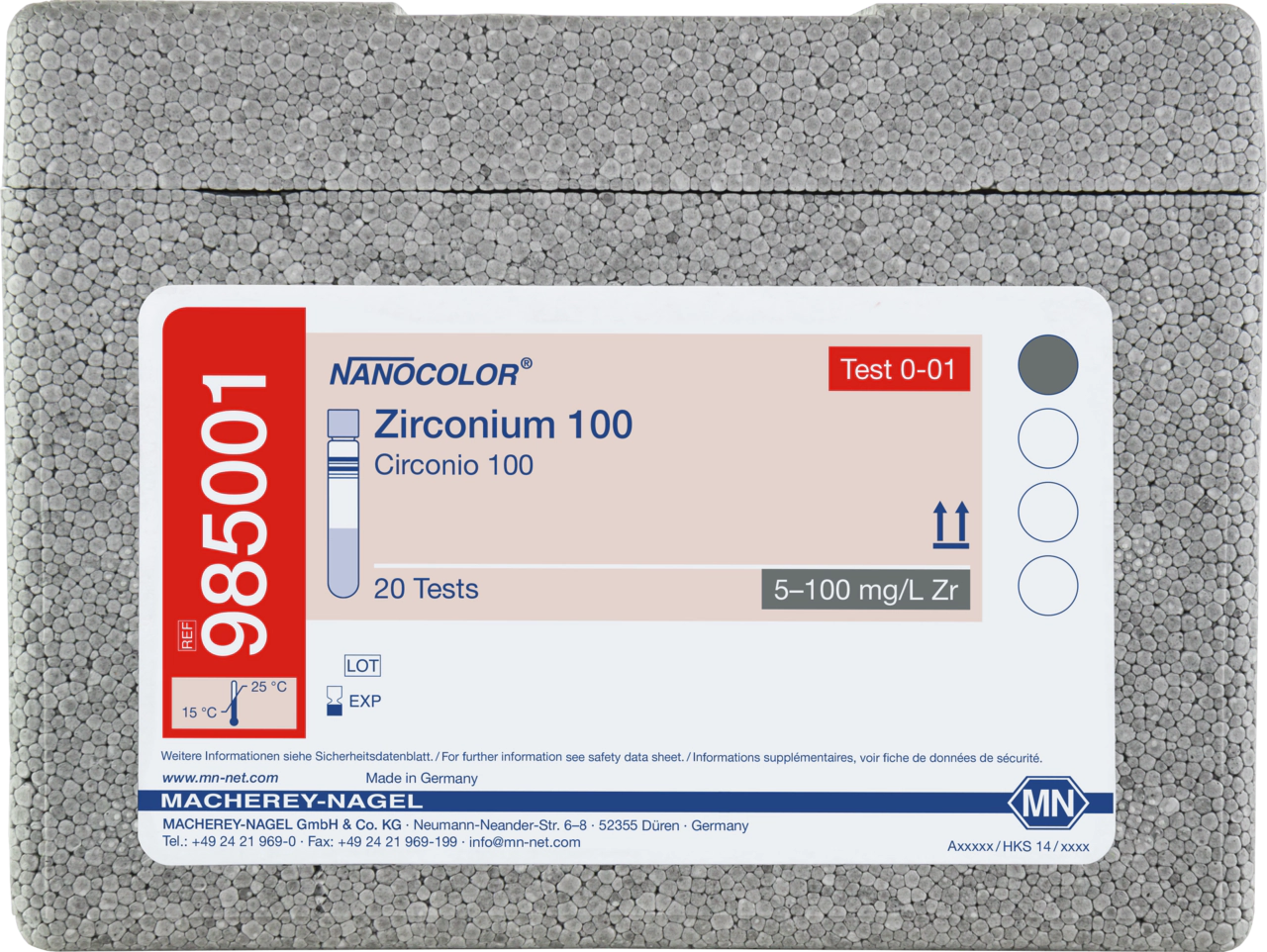 Tube test NANOCOLOR Zirconium 100