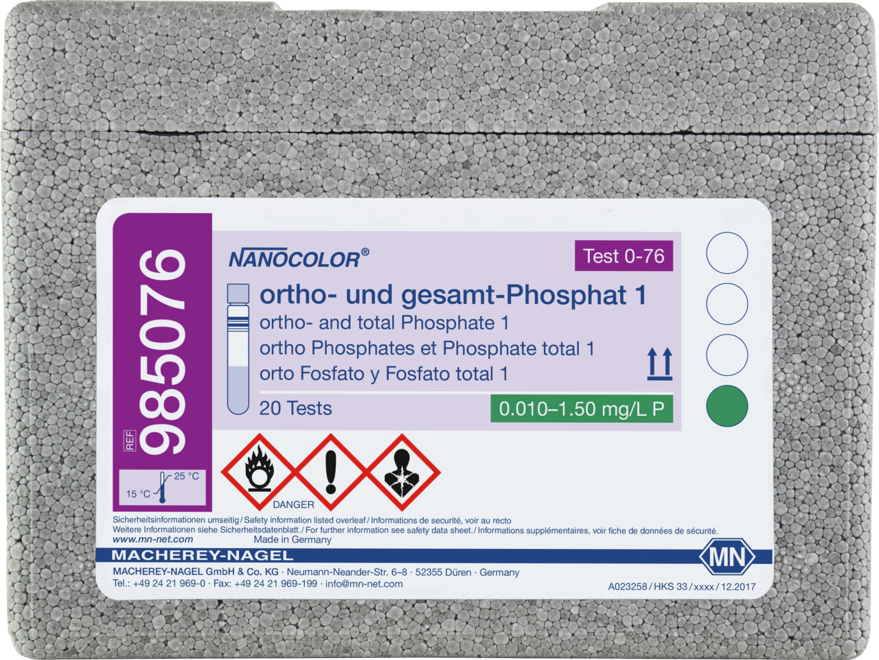 Tube test NANOCOLOR ortho- and total-Phosphate 1